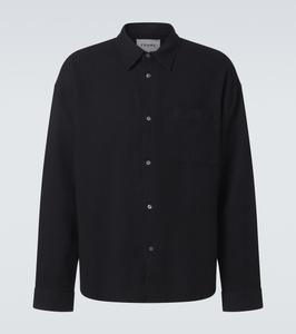Рубашка из вафельного трикотажа Frame, черный