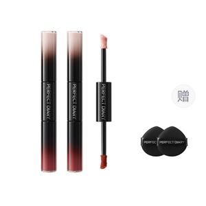 Крем-румяна и помада 2 в 1 с эффектом хайлайтера, осветляющие и питающие PERFECT DIARY, (2-pack) 02 rose problem*2