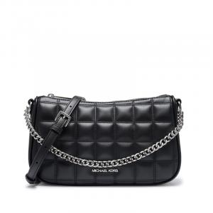 MICHAEL KORS Кармела матовая кожаная наппа искусственная кожа женская сумка через плечо средний размер, Black 001