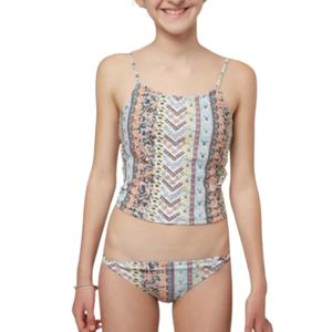 Детский купальник-танкини O'Neill Coco, двухсекционный, сине-розовый, эластичный, RED1030