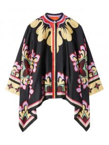 La DoubleJ кейп с цветочным принтом, черный