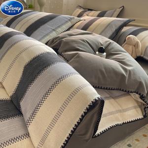 Disney Комплект постельного белья 4 предмета, простыня на резинке 180 см: пододеяльник 200x230 см, цвет серый, ткань хлопок, брус