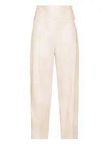 Брюки с завышенной талией и складками Jil Sander, нейтральный