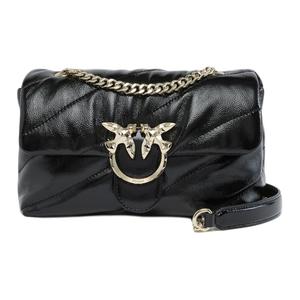 PINKO Сумка Love Bag Puff из патинированной кожи, вечерняя сумка через плечо, маленькая, для женщин, черная