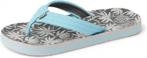 Детские пляжные шлепанцы REEF Kids Ahi для детей любого пола, мягкая амортизирующая стелька, водоотталкивающие, светло-голубой