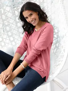 Вдохновение Свитер с V-образным вырезом "Пуловер" Inspirationen, цвет Erika