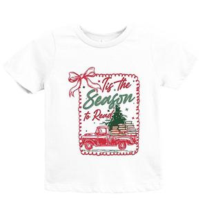 Футболка с принтом "Tis the season to read red truck" The Juniper Shop, White