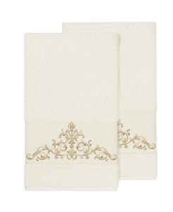 Набор из 2 банных полотенец scarlet с декором Linum Home, Cream