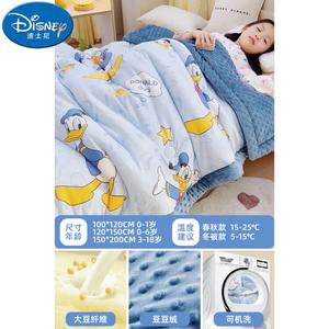 Disney Детское одеяло 115x150 см, утепленное, с изображением Дональда Дака, съемный чехол