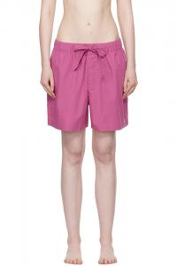 Пижамные шорты из поплина Tekla, цвет lingonberry