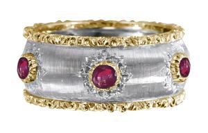 BUCCELLATI Кольца из белого золота унисекс разноцветные