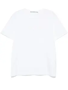 Футболка с тисненым логотипом Alexander Wang, белый