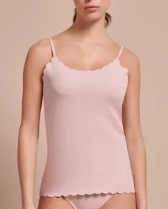 Женская майка с круглым вырезом и волнистым краем Vittoria B. Intimo, розовый