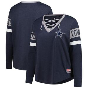 Женская футболка с длинным рукавом Dallas Cowboys plus size throwback New Era