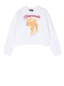 Джемпер с принтом DSQUARED2 KIDS, белый