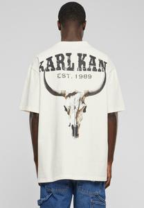 Футболка с принтом Small Signature Washed Heavy Skull Karl Kani, цвет off white