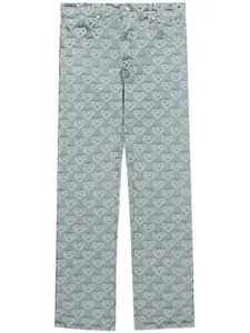 Джинсы с монограммой CASABLANCA, синий