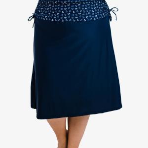 Женская юбка для плавания Plus ниже колена с леггинсами-капри Calypsa, темно-синий
