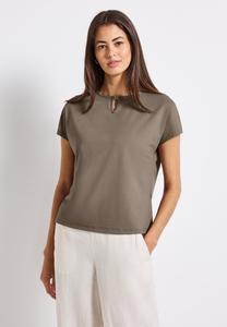 Базовая футболка MIT CUT-OUT Street One, цвет Braun