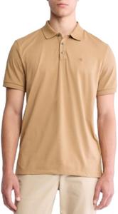 Мужская рубашка-поло Calvin Klein из гладкого хлопка с монограммой и логотипом, Tigers Eye