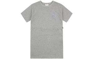 Женское серое платье с коротким рукавом MLB, серый