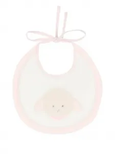 Нагрудник с отделкой из овчины Le Boo Beebè, белый