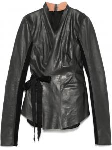 Rick Owens кожаная куртка, черный