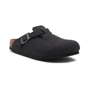Бостонские тапочки с добавлением шерсти Birkenstock, черный