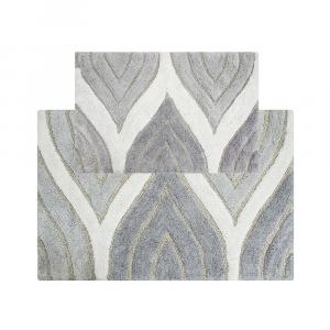 Набор ковриков для ванной Chesapeake Davenport Wave с тафтингом из 2 предметов, серый