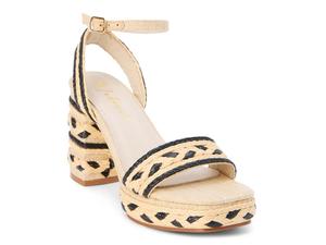 Сандалии Matisse Lyla Platform Sandal, Natural Beige/Black Woven Raffia
