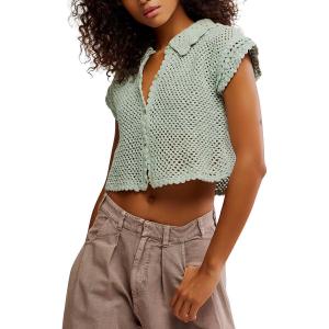 Лилия Кружевной Топ Free People, голубой