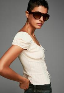 Блуза Bershka TEXTURED SHORT SLEEVE, Light Pink