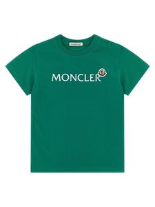 Футболка с логотипом Moncler Enfant, зеленый