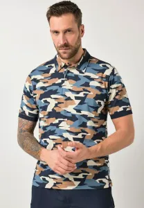 Рубашка-Поло с камуфляжным принтом jaypi flexnamic для улицы больших размеров Jp1880, Navy Blue