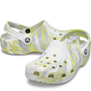 Мужские белые сабо Crocs Classic 206867-1FJ с мраморным рисунком, GAL936 Crocs, белый