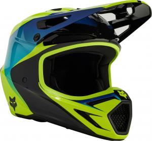 Детский мотокроссовый шлем FOX v3 streak, Black/Green