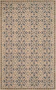 Ковер SAFAVIEH, 122 x 183 см, Cambridge Collection, Grey, ручной работы, геометрический узор, шерсть, подходит для помещений с высокой проходимостью: прихожая, гостиная, спальня (CAM240F)