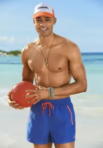 Bench Шорты для плавания с карманами на молнии, оранжевый