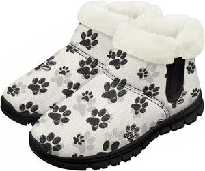 Детские зимние ботинки для мальчиков и девочек, обувь для холодной погоды, прогулочные, с нескользящей подошвой, утепленные мини-ботинки, теплые зимние снежные ботинки Suhoaziia, Dog Paws