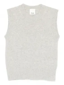 Вязаный топ без рукавов Allude, серый