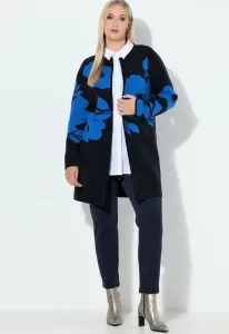 Яркий кардиган с цветочным принтом Ulla Popken, Marine