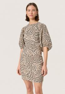 Платье Soaked in Luxury ZAZU DOLORE PRINTED, Leopard Print/Brown