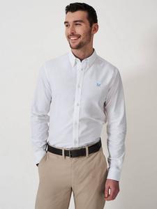 Оксфордская рубашка slim fit Crew Clothing, Bright White