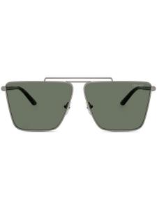 Солнцезащитные очки Tubular Greca Versace Eyewear, серебряный