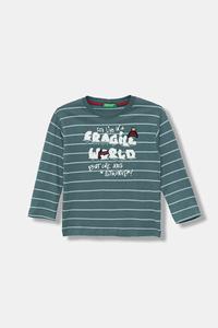 Детская хлопковая кофта с длинным рукавом United Colors Of Benetton, зеленый