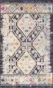 Ковер SAFAVIEH, 67 x 122 см, Madison Collection, Black & Yellow, дизайн Boho Diamond Distressed, без ворса и простой в уходе, идеален для помещений с высокой проходимостью: прихожая, гостиная, спальня (MAD418Z)