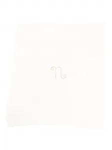 Плед с вышитым логотипом Nanan, белый