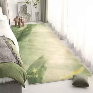 AOVOC Ковер 200x300 см для гостиной/спальни, зеленый, в стиле wabi-sabi, из lambswool