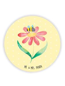 Mr. & Mrs. Panda Магнит с цветком шмеля, без надписи, пастельно-желтого цвета