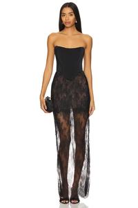 Платье макси nisa Nbd, черный